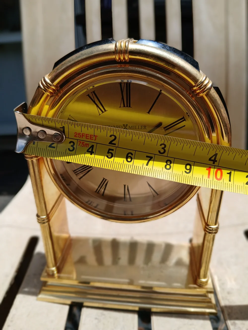 Howard Miller Quartz Table Clock with Roman Dial